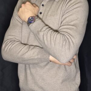 Knit Polo Shirt Beige - Old Money Fashion