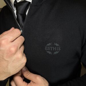 Half-Zip Sweater Black -  Old Money Fashion