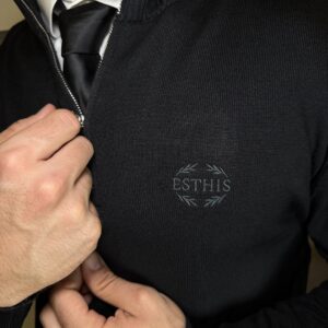 Half-Zip Sweater Black -  Old Money Fashion